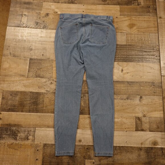Hue Essential Denim Leggings Women's Large Blue stretchy Mid Rise - Picture 10 of 11